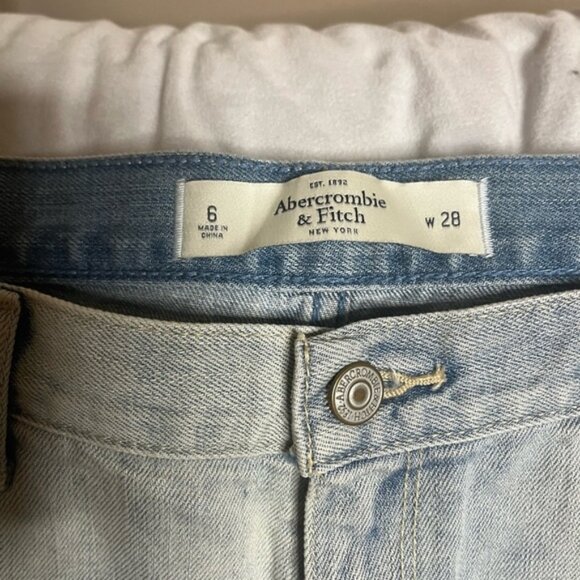 COPY - Abercrombie & Fitch Womens Size 28 Boyfriend Shorts Denim Blue Regu… - Picture 5 of 6